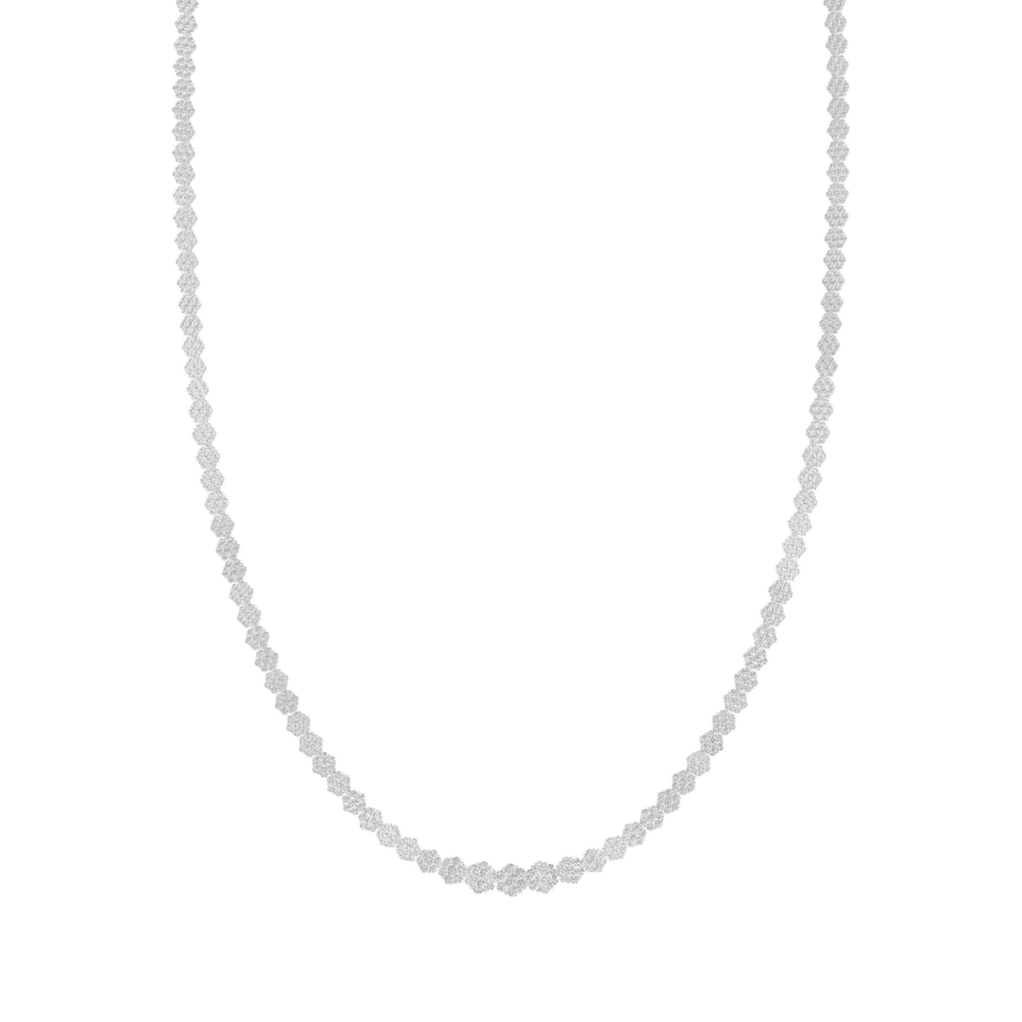 14kt White Gold 10 Ct Diamond Ana M Fashion Necklace (18 Inch)