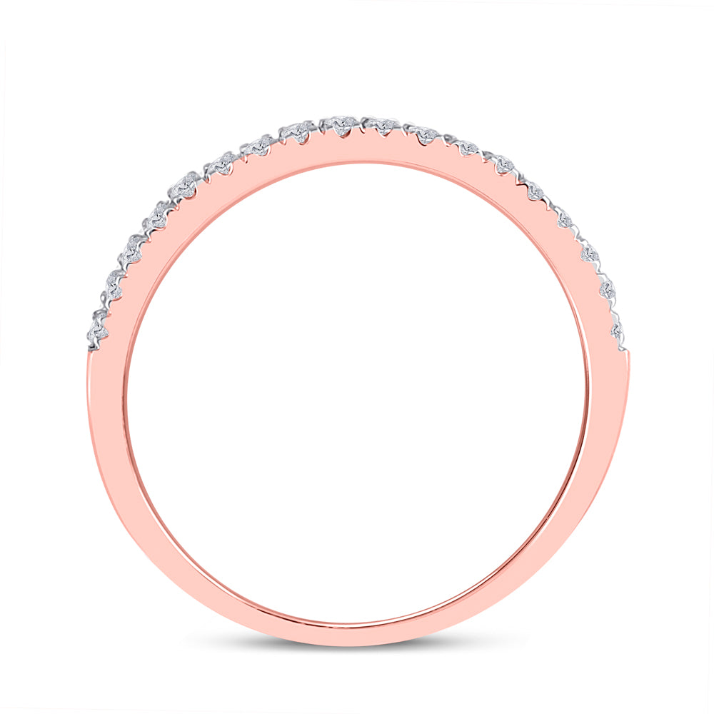 10K Rose Gold Round Diamond Oval Halo Bridal Wedding Ring Band Set 1/2 Cttw, Womens Size: 5-10