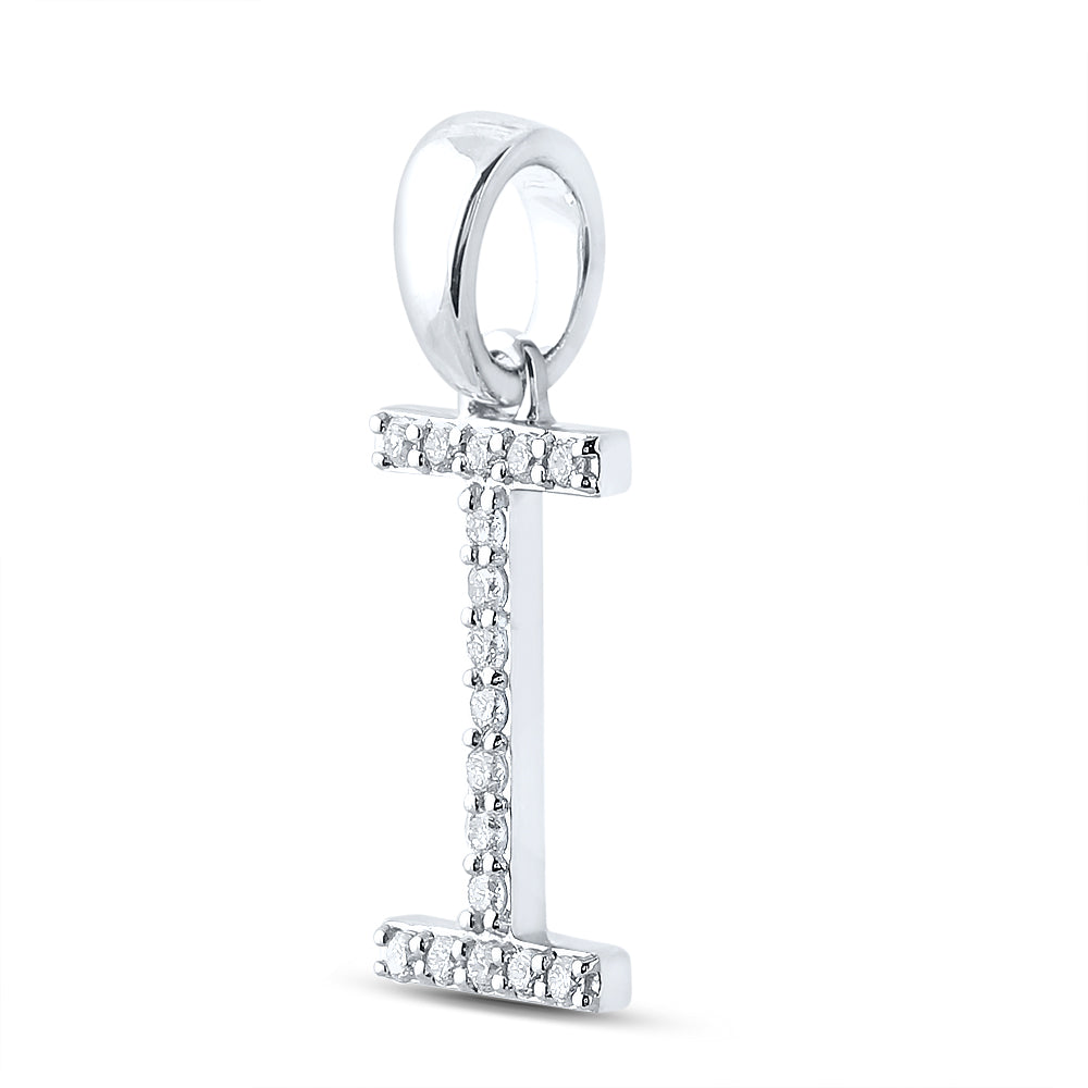 14kt Yellow Or White Gold Diamond Ladies Initial Pendant