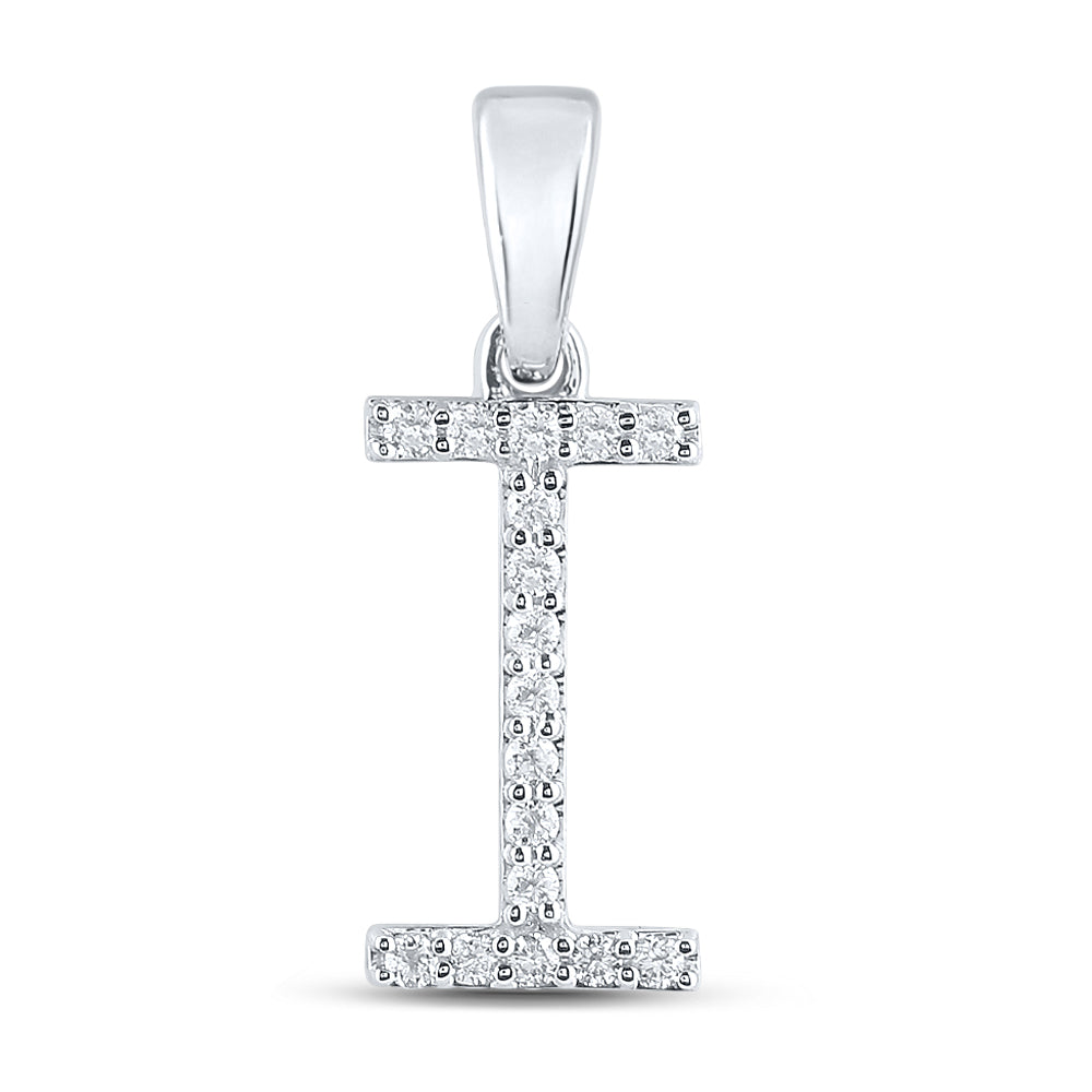 14kt Yellow Or White Gold Diamond Ladies Initial Pendant