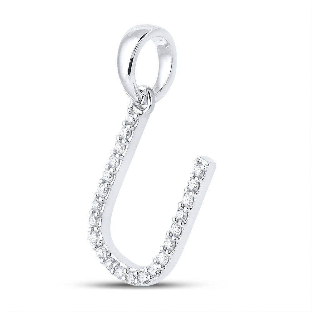 14kt Yellow Or White Gold Diamond Ladies Initial Pendant