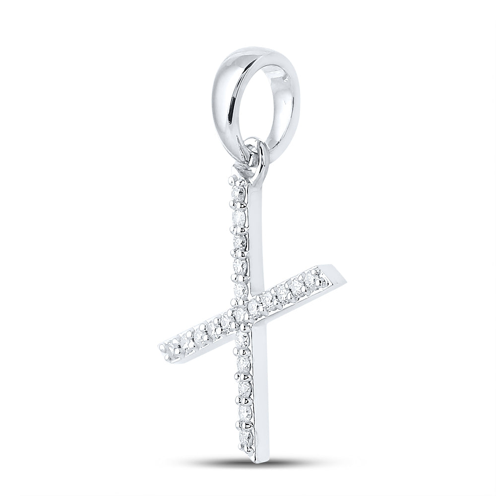 14kt Yellow Or White Gold Diamond Ladies Initial Pendant