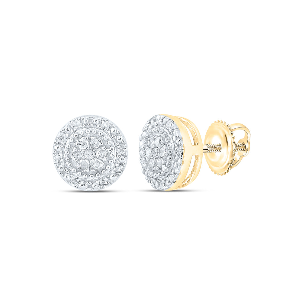 14kt Yellow Gold 1/10 Cttw Diamond Round Earring