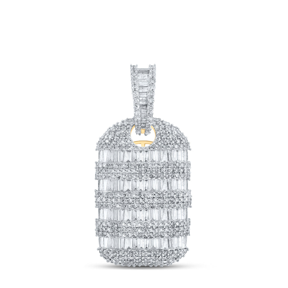 10kt Yellow Gold 3 1/3 Cttw Diamond Bottle Mens Charm