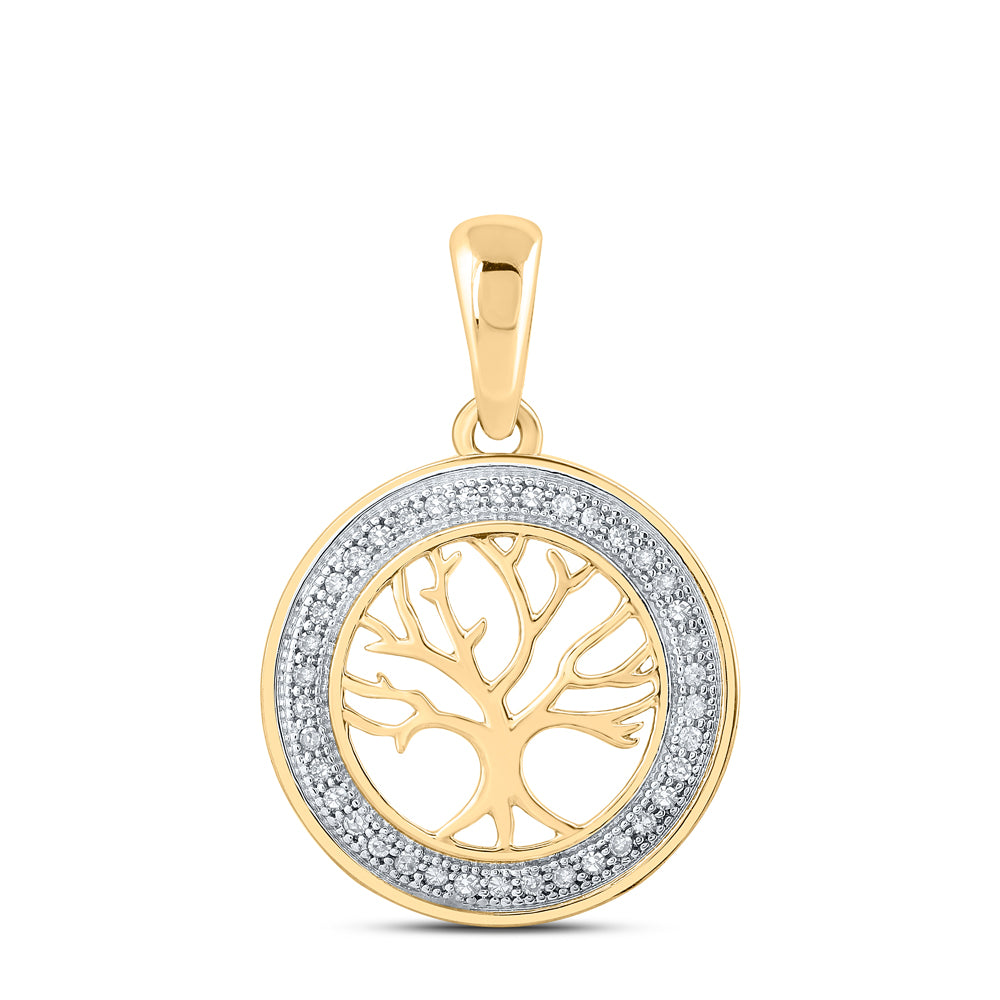 10kt Yellow Gold 1/10 Cttw Diamond Pendant
