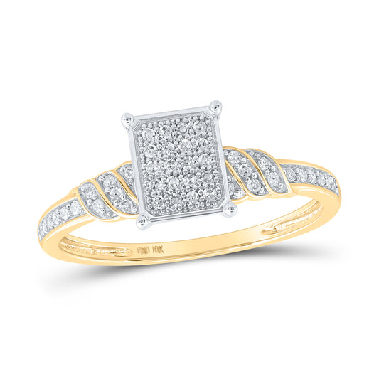 10kt Yellow Gold 1/6 Cttw Wedding Engagement Anniversary Diamond Ring, Women Size: 5-9