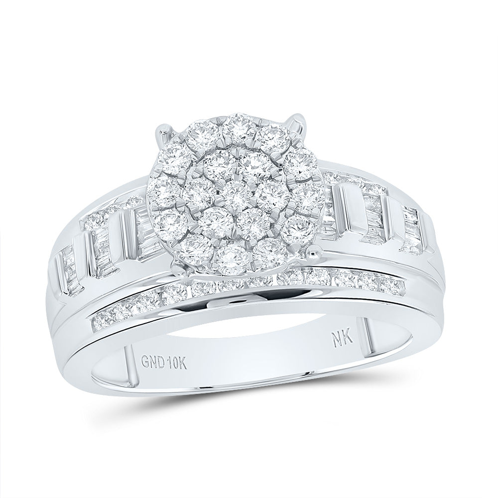 10K Yellow Gold 1Ctw Natural Diamond Fashion Round Ring