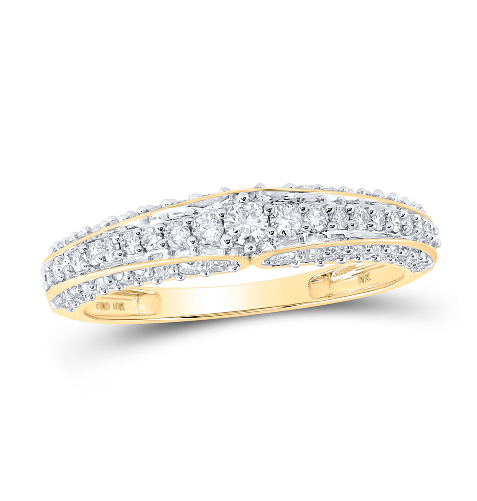10K Yellow Gold His Hers Round Diamond Halo Matching Wedding Set 2-3/8 Cttw, Womens Size: 5-10, Mens Size: 7-13