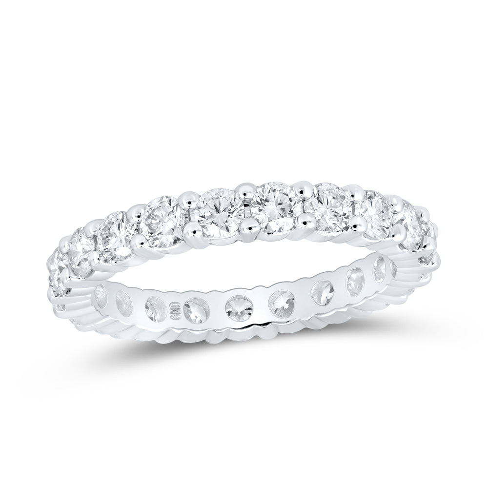 10kt White Gold 2 1/2 Cttw Diamond Eternity Wedding Engagement Anniversary Band, Women Size: 5-9