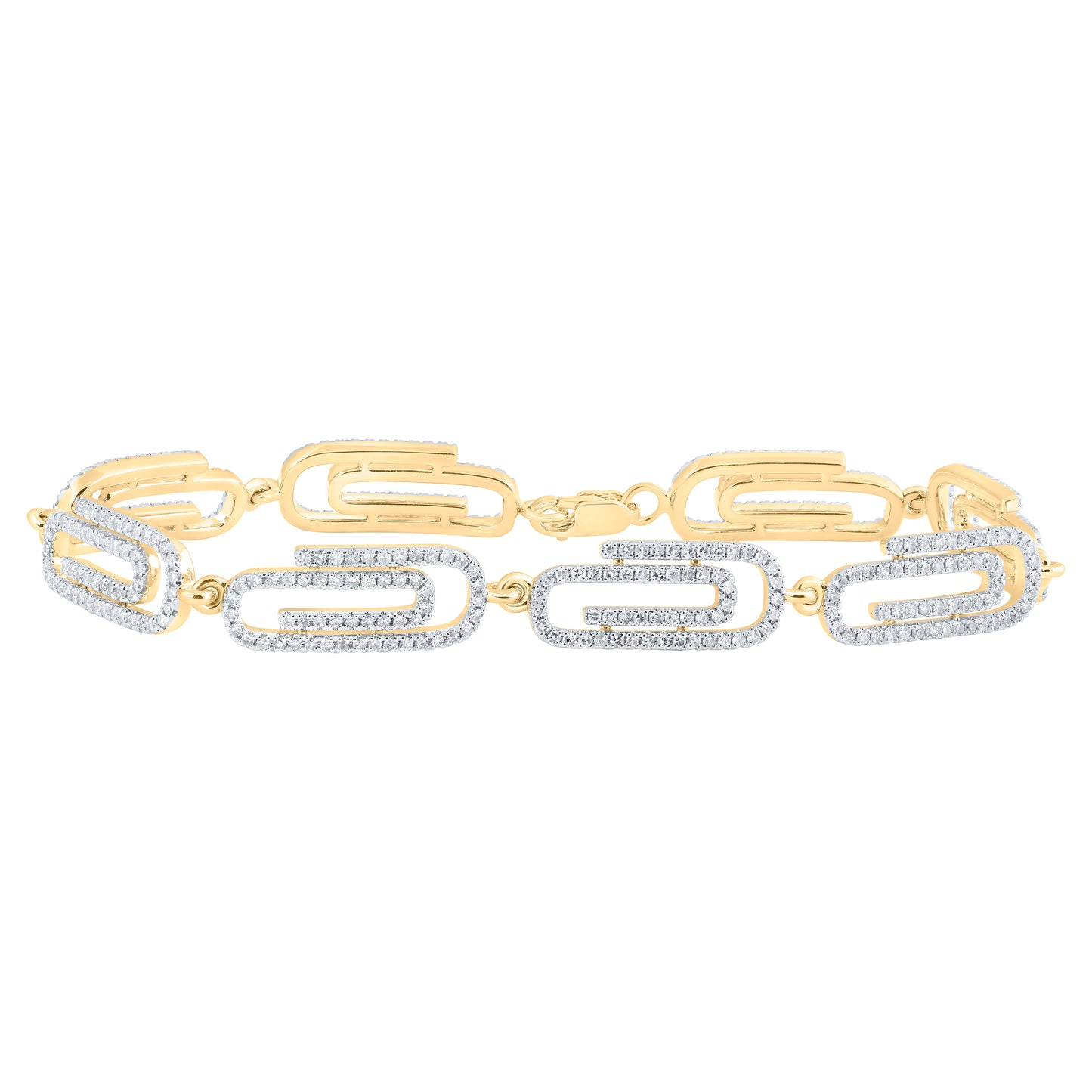 14kt Yellow Gold 1 7/8 Cttw Diamond Ladies Bracelet, Length: 7 Inch