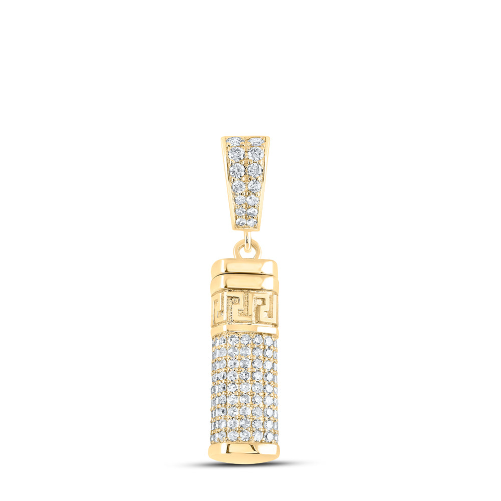 10kt Yellow Gold 1 Cttw Diamond Urn Pendant