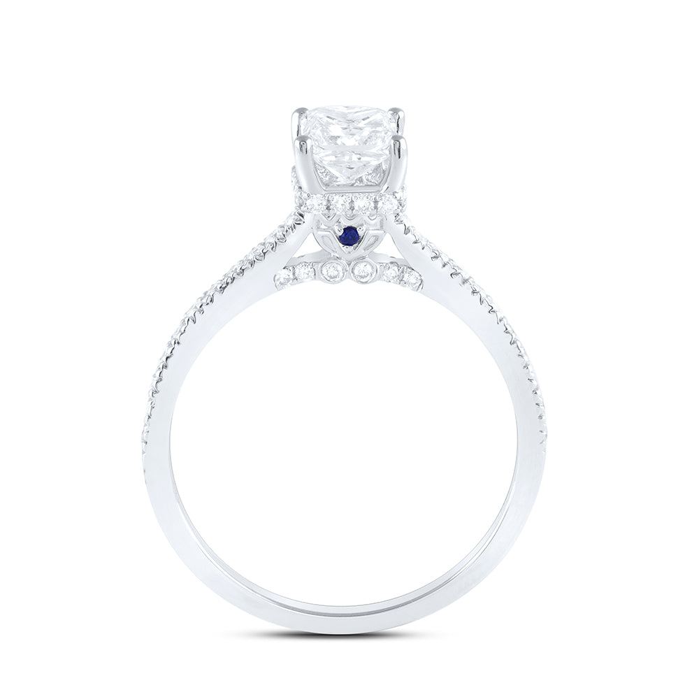 14K White Gold Princess Diamond Solitaire Bridal Wedding Engagement Ring 1 Cttw, Womens Size: 5-10