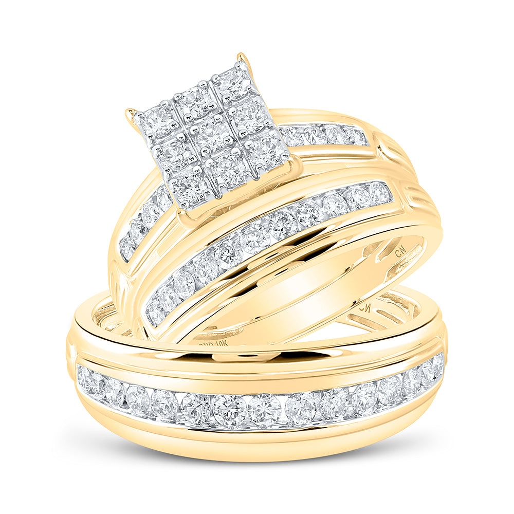 10kt Yellow Or White Gold 1ctw Diamond Cn Fashion Trio Set