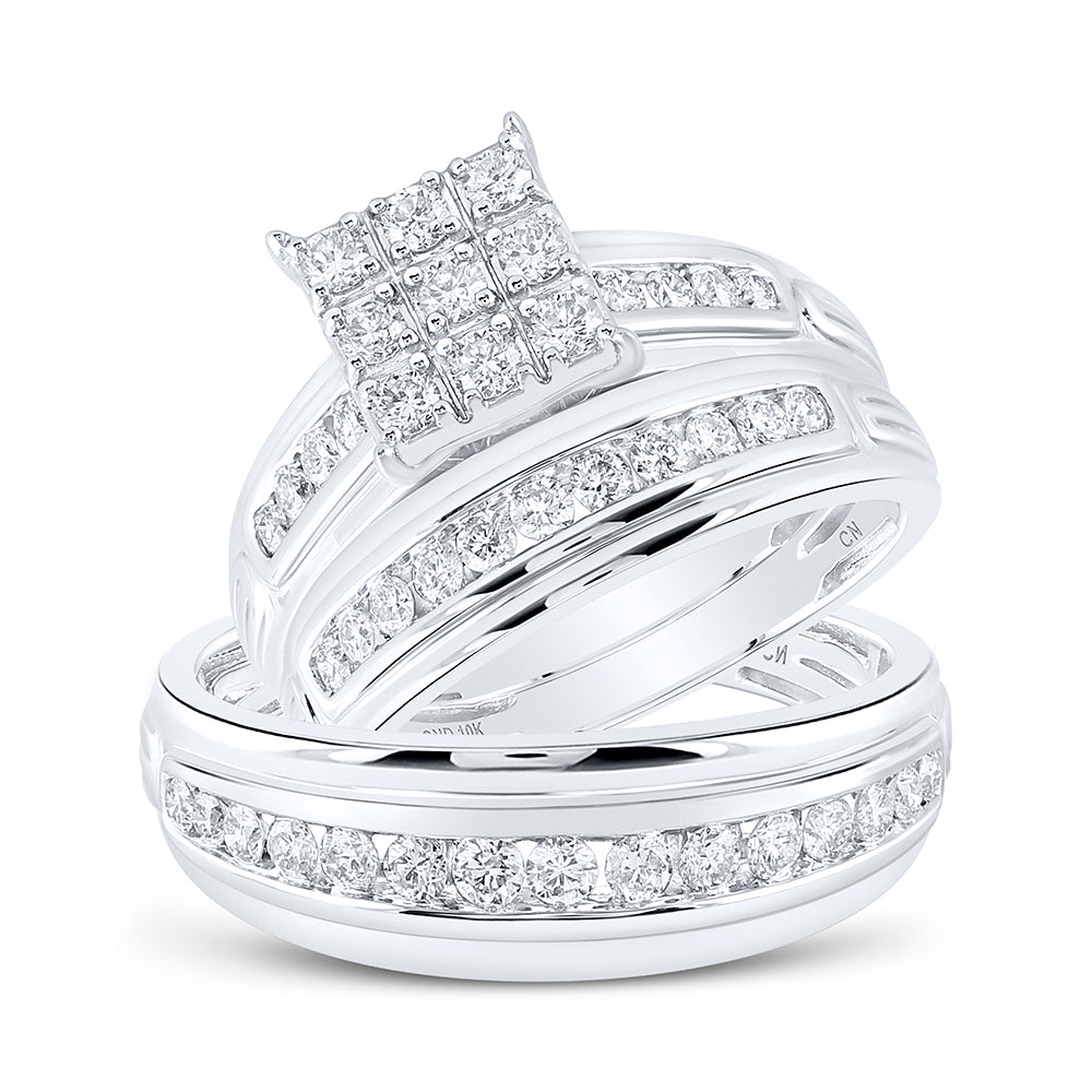 10kt Yellow Or White Gold 1ctw Diamond Cn Fashion Trio Set