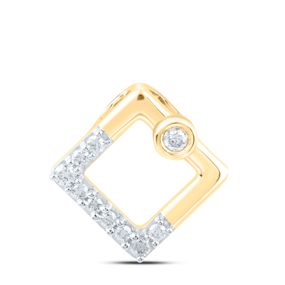 10K Yellow Gold 1/12Ctw Natural Diamond Gift Pendant