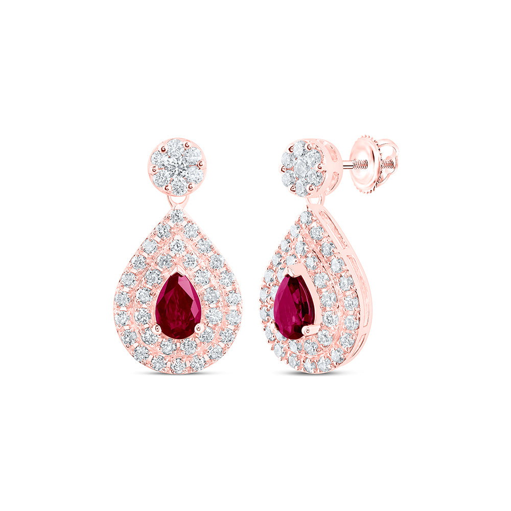 14kt Yellow Or White Or Rose Gold Diamond 6x4 Mm Pear Fashion Pear Earring
