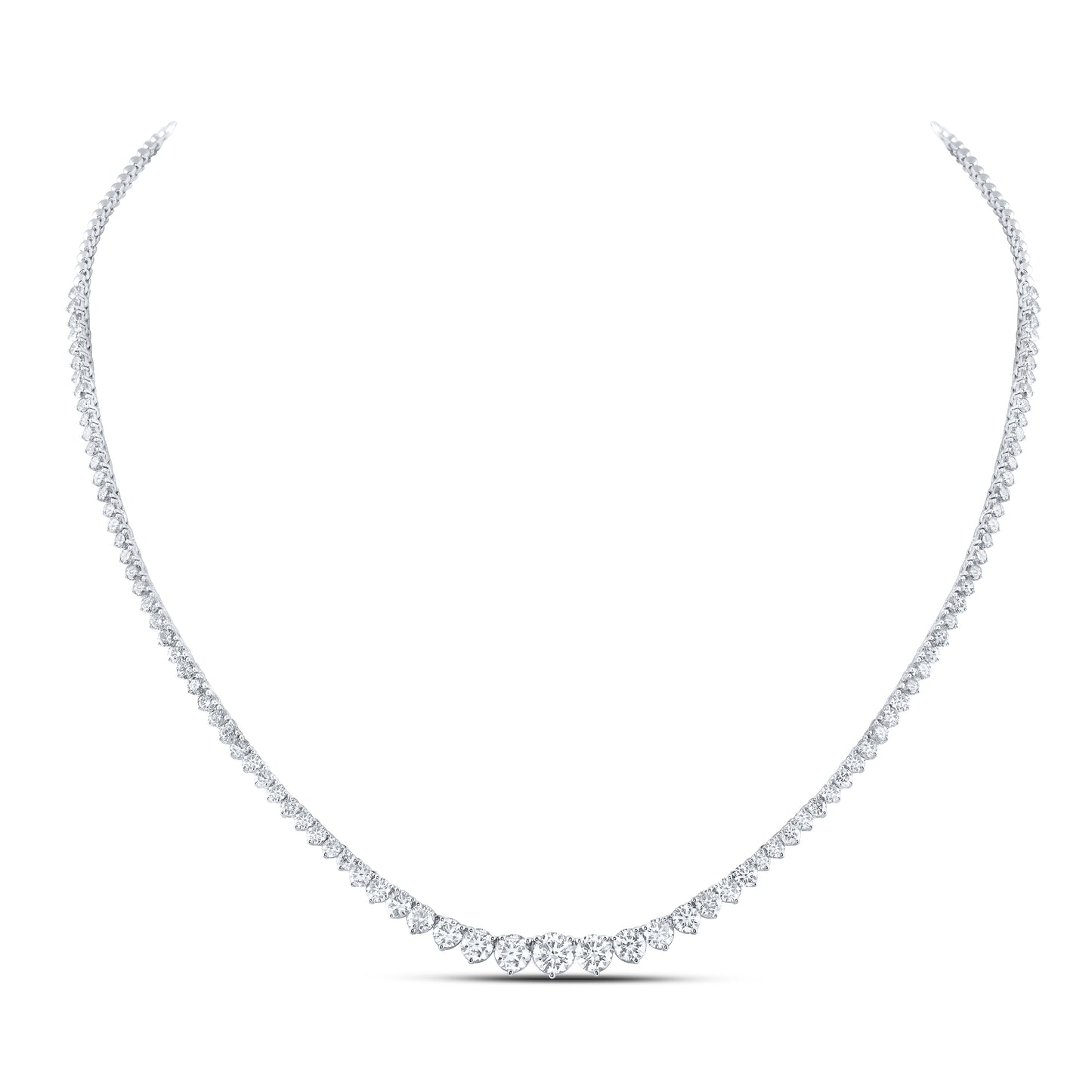 14kt White Gold 6 3/4 Cttw Diamond Fashion Necklace -, Length: 17 Inch