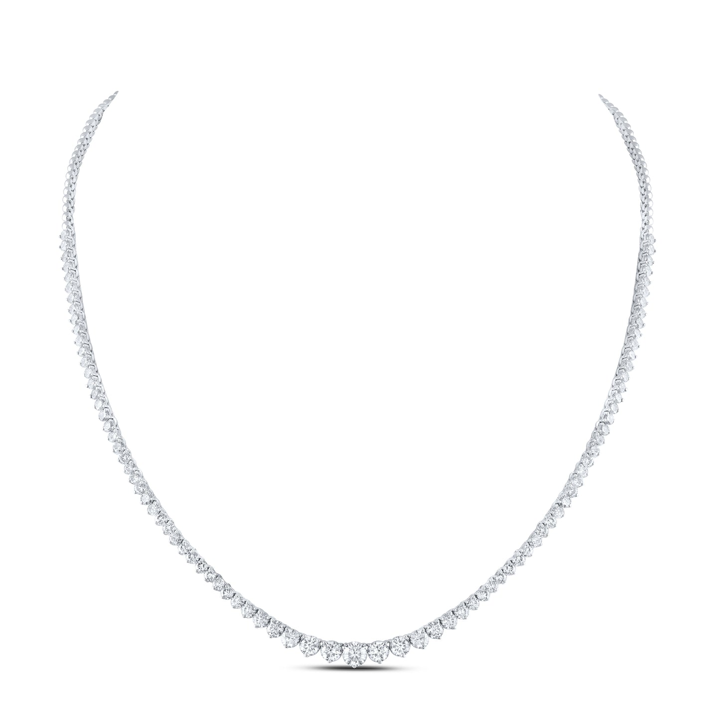 14kt White Gold 6 1/4 Cttw Diamond Fashion Necklace -, Length: 17 Inch