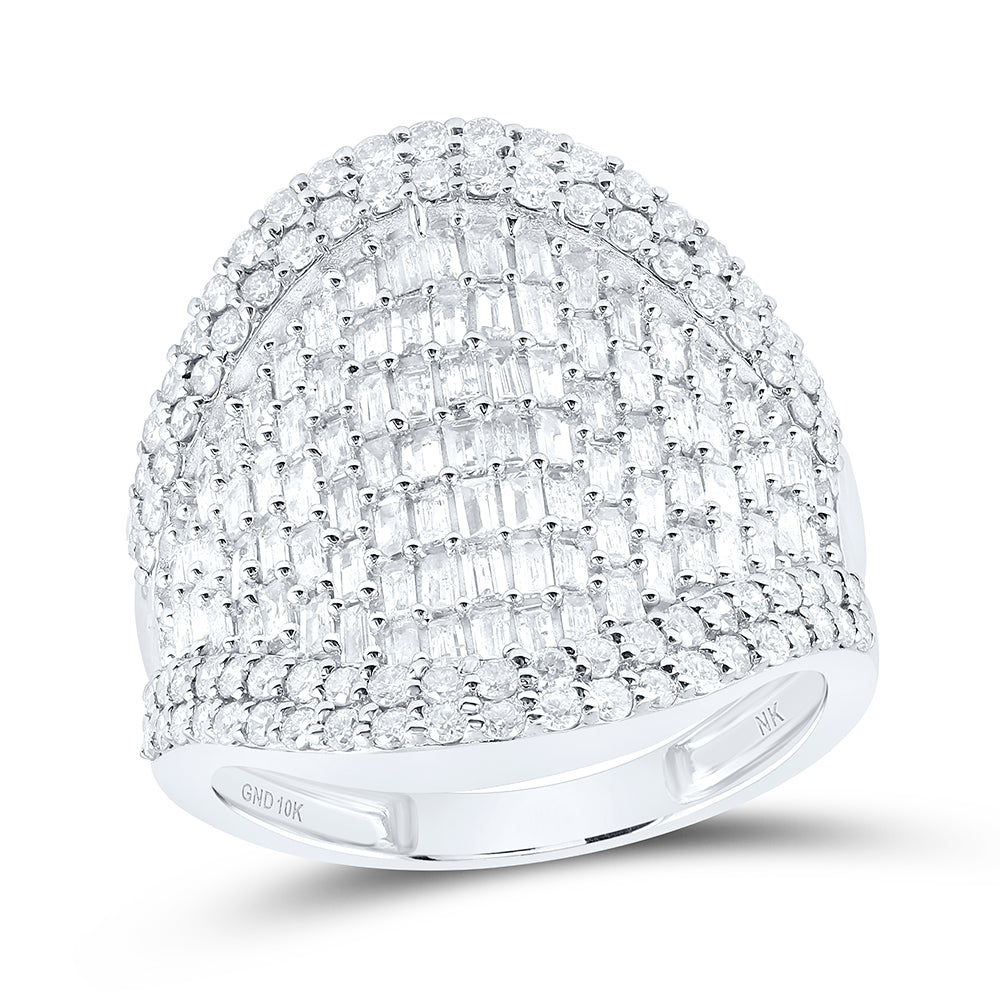 10kt White Gold 1 3/4 Cttw Diamond Ladies Bridal Wedding Engagement Anniversary Ring, Women Size: 5-9