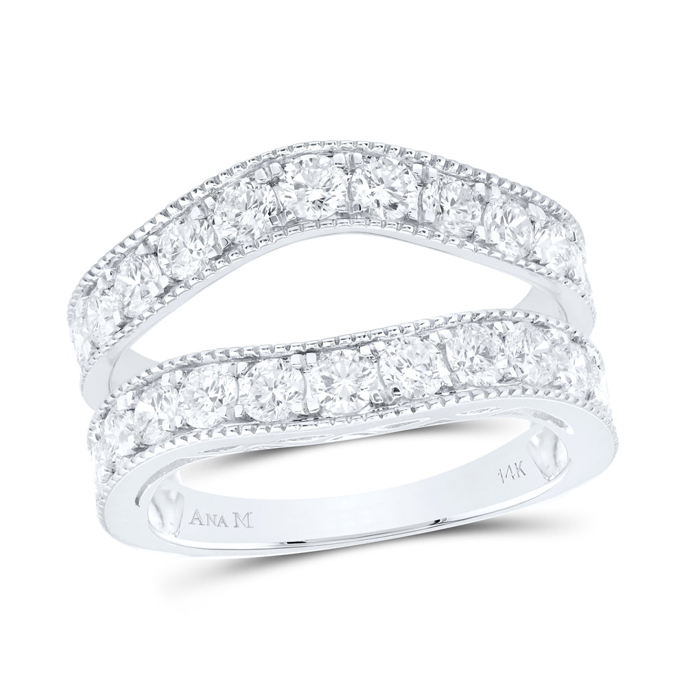 14kt Yellow Or White Gold Diamond Ana M Enhancer Wedding Engagement Anniversary Ring