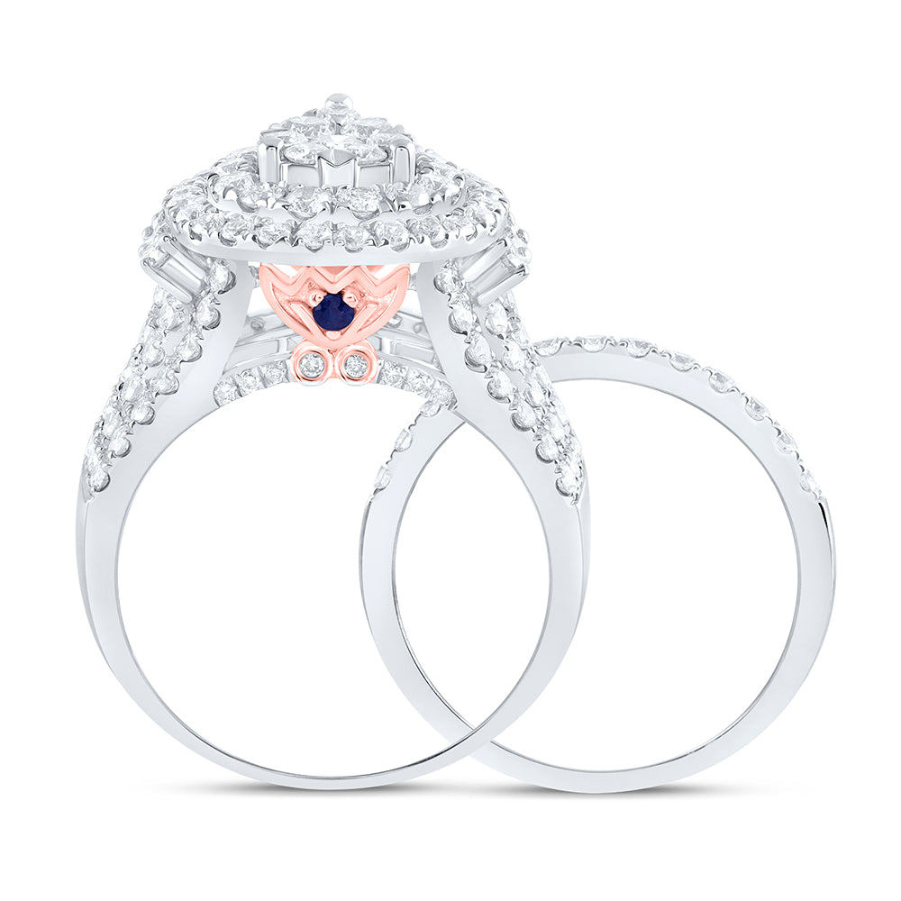 14kt Yellow Or White Gold Diamond Ana M Fashion Wedding Engagement Anniversary Bridal Set