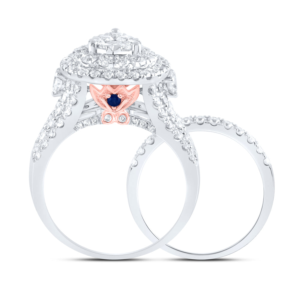 14kt Yellow Or White Gold Diamond Ana M Fashion Wedding Engagement Anniversary Bridal Set