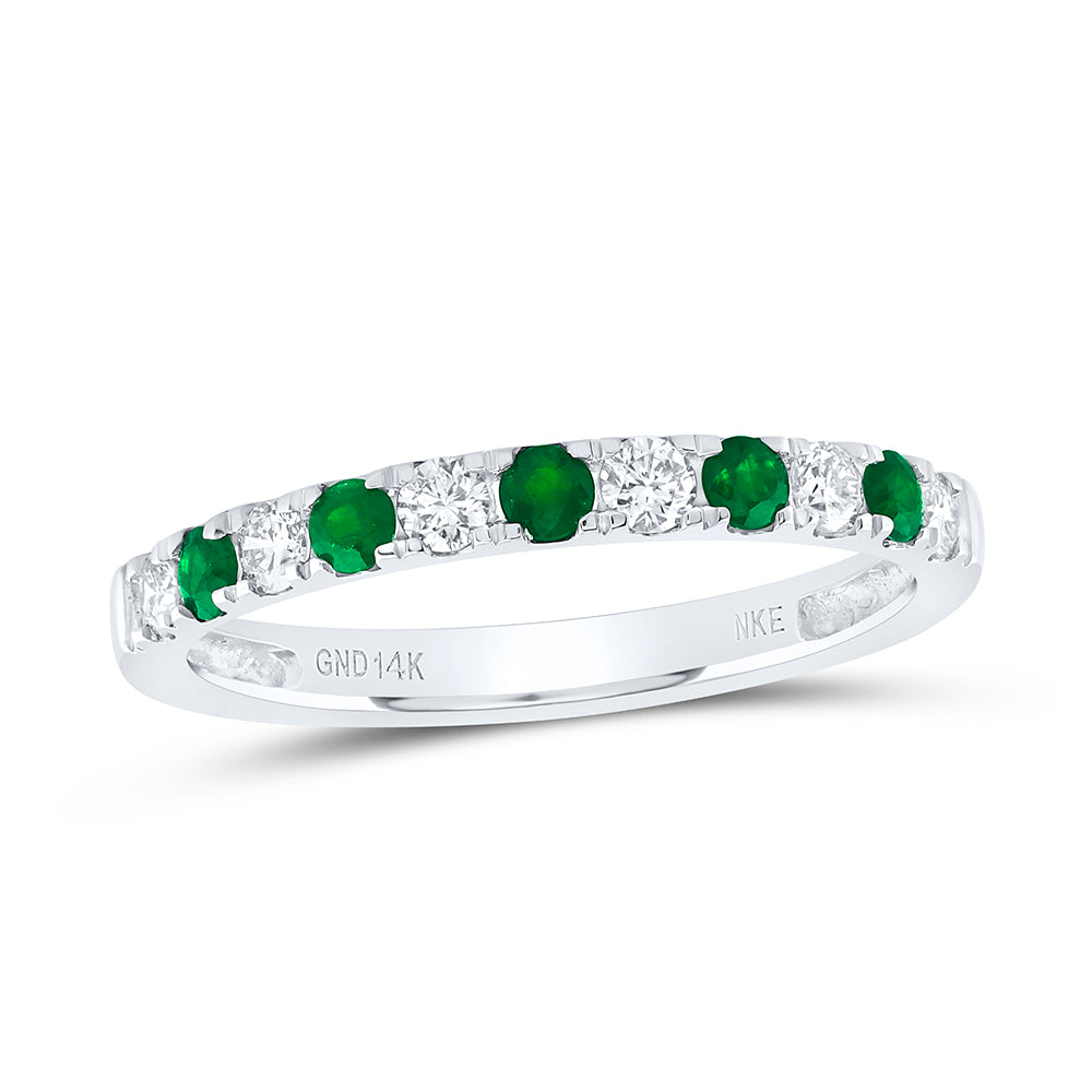 14kt Yellow Or White Gold Diamond Round Natural Gem Wedding Engagement Anniversary Band