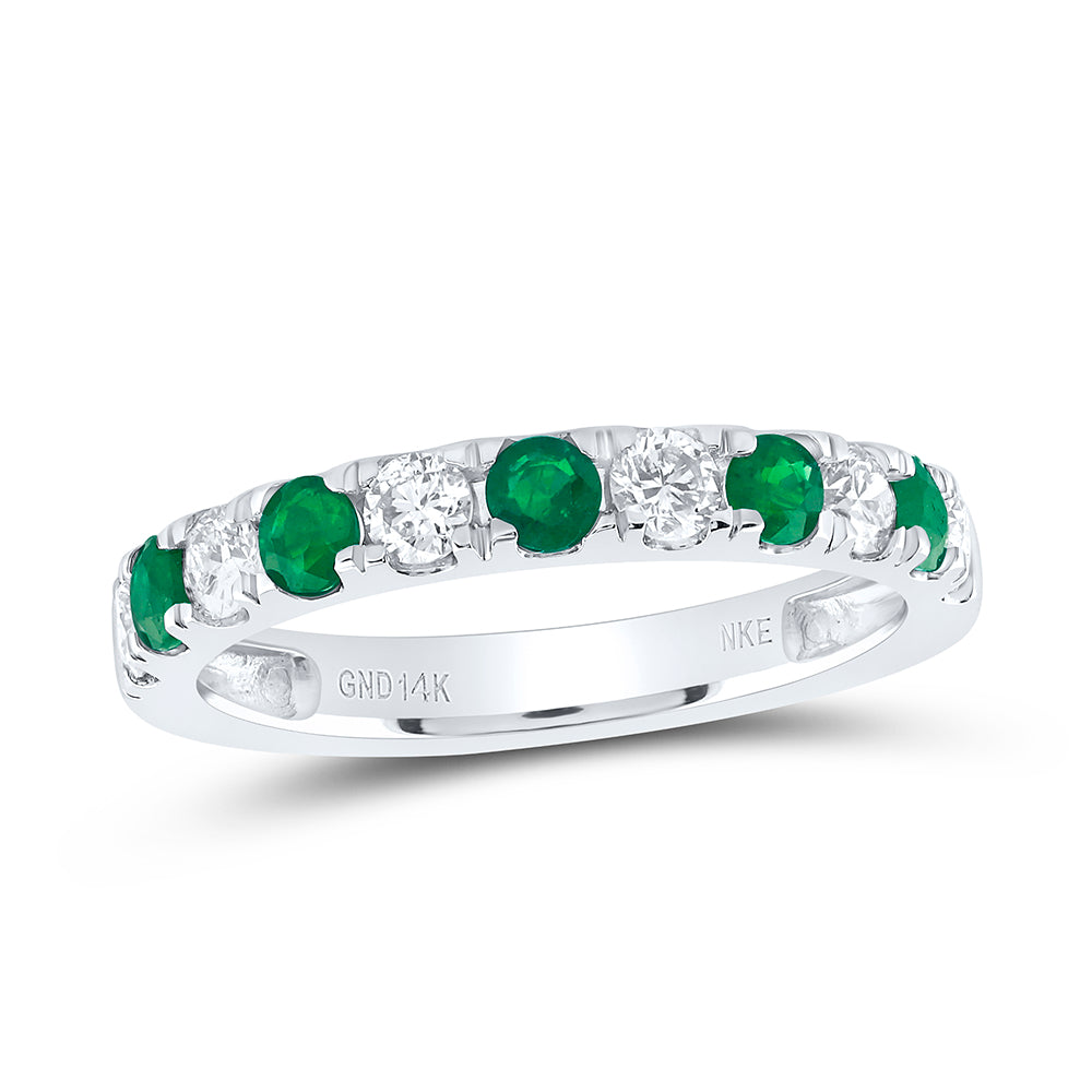 14kt Yellow Or White Gold Diamond Round Natural Gem Wedding Engagement Anniversary Band