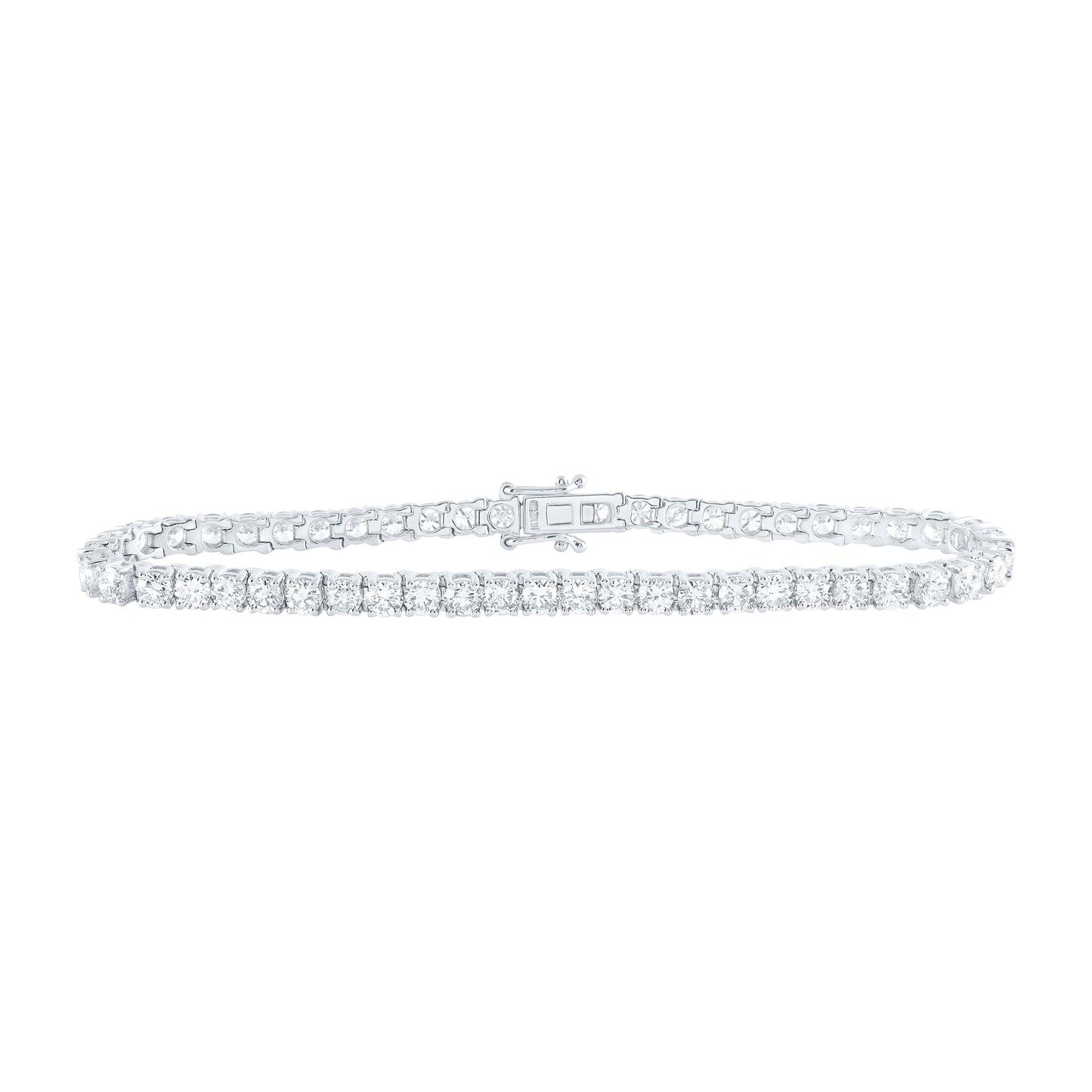14kt White Gold 6 5/8 Cttw Diamond Tennis Bracelet, Length: 7 Inch
