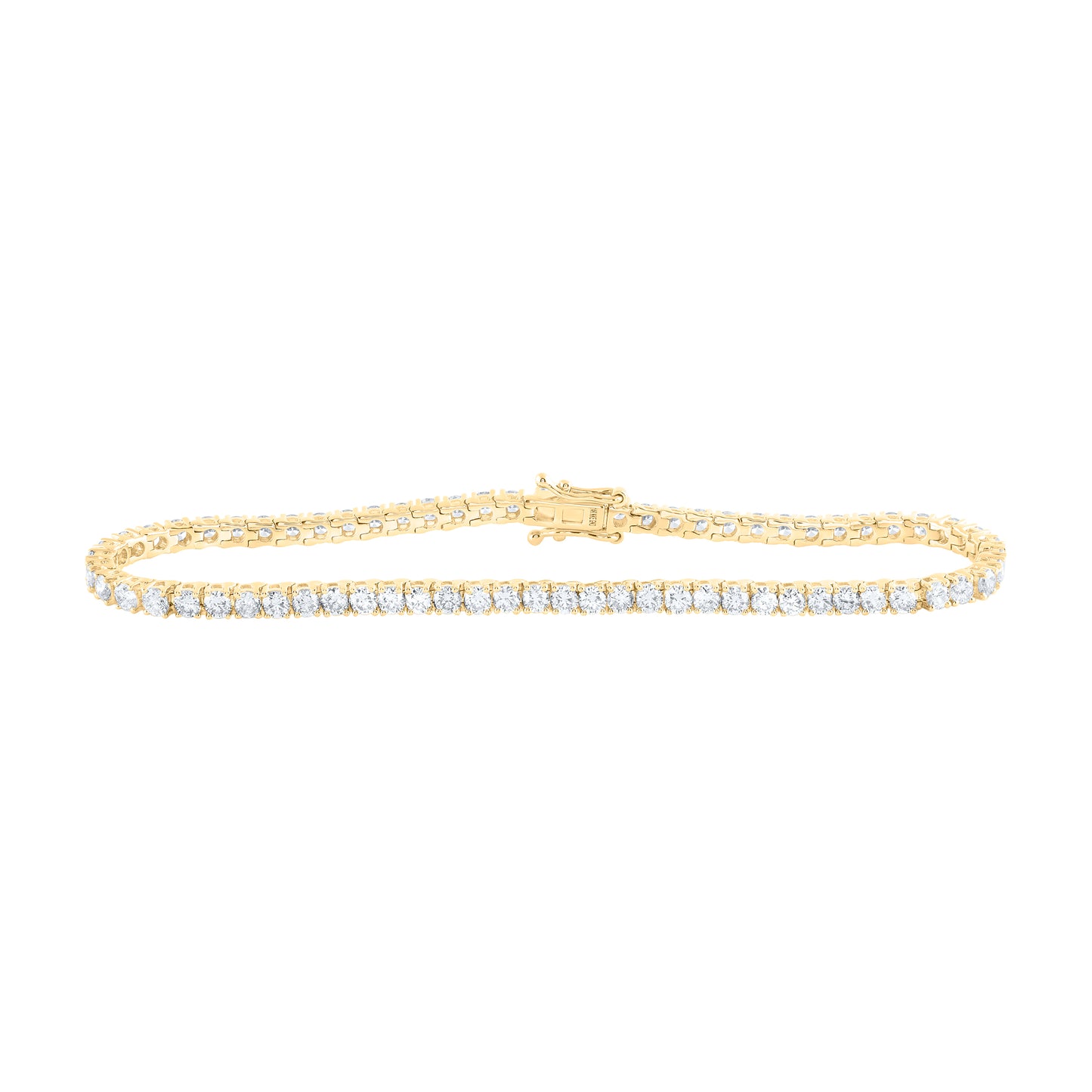 14kt Yellow Or White Gold Diamond Tennis Bracelet, Length: 7 Inch