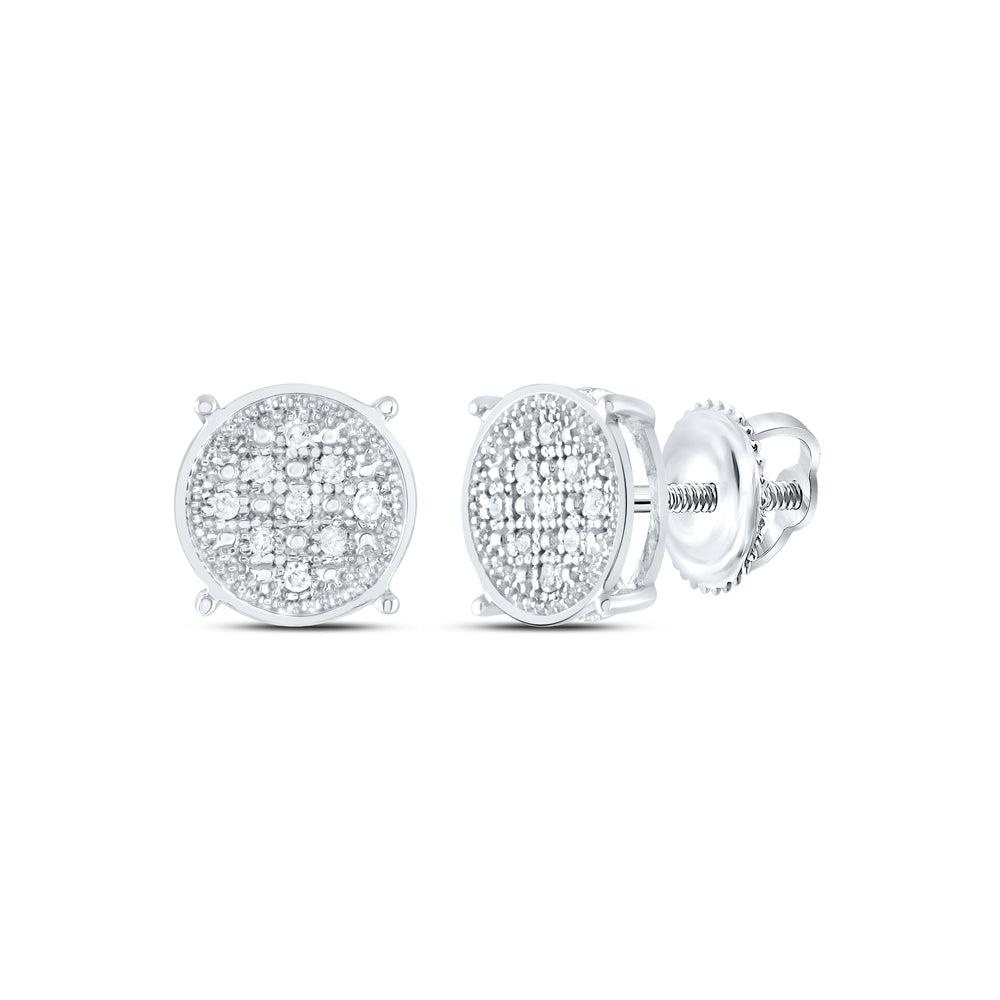 Sterling Silver 1/10Ctw Natural Diamond P4 Gift Earring