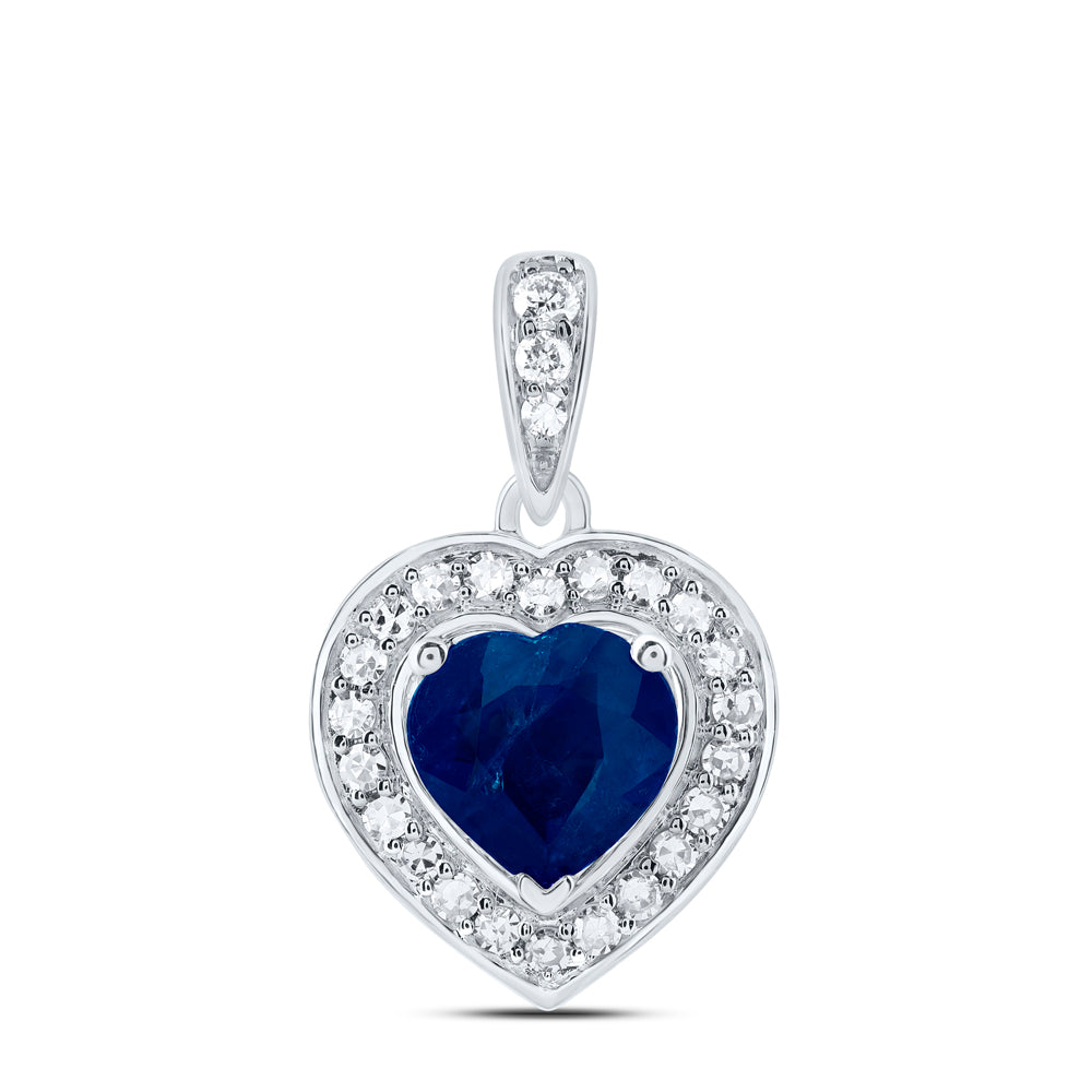 10kt Yellow Or White Or Rose Gold Diamond 5.5x5.5 Mm Em Heart Natural Gem Heart Pendant