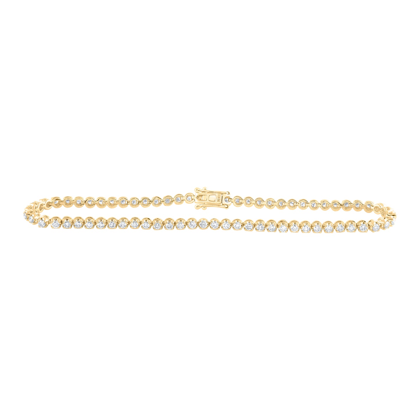 10kt Yellow Or White Gold Diamond Tennis Bracelet, Length: 8 Inch