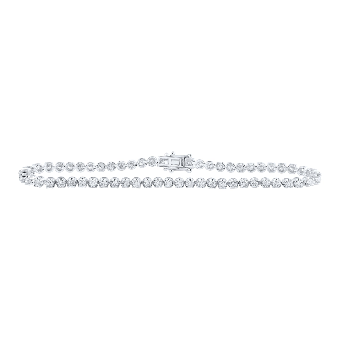 14kt Yellow Or White Gold Diamond Tennis Bracelet, Length: 8 Inch