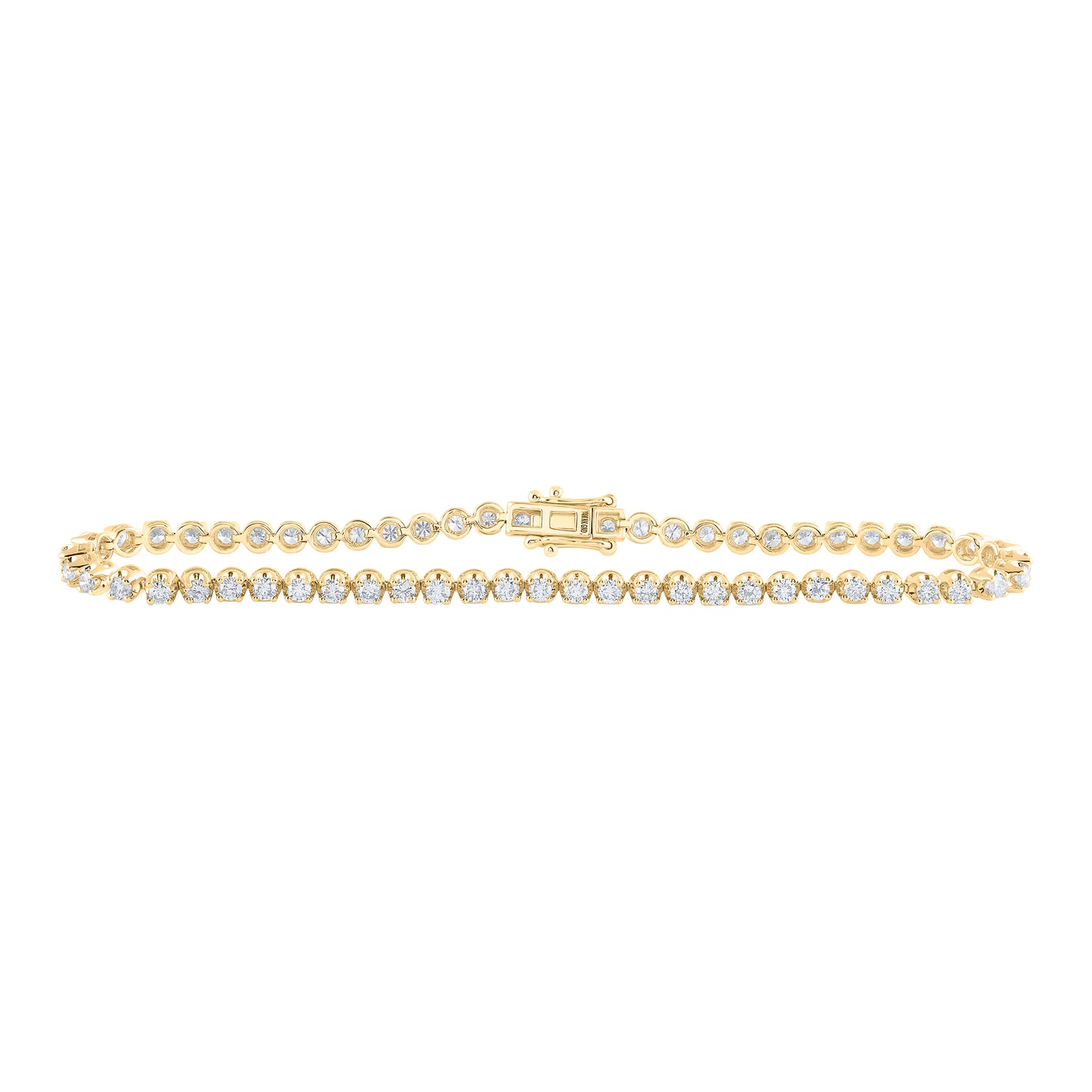 14kt Yellow Or White Gold Diamond Tennis Bracelet, Length: 8 Inch