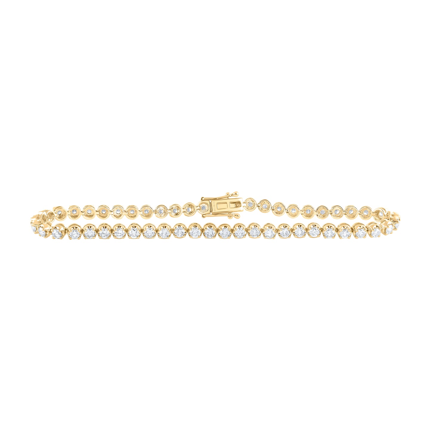 14kt Yellow Or White Gold Diamond Tennis Bracelet, Length: 8 Inch