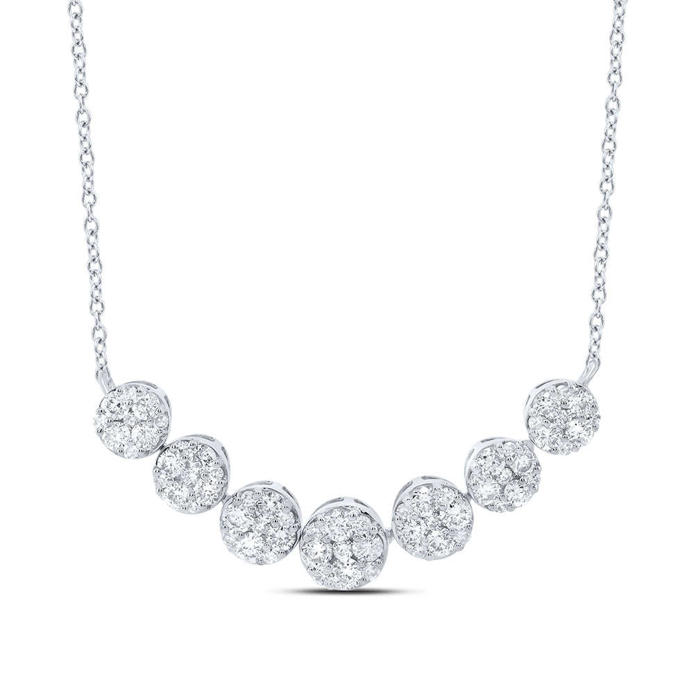 10kt White Gold 1 Cttw Diamond Fashion Necklace, Length: 18 Inch