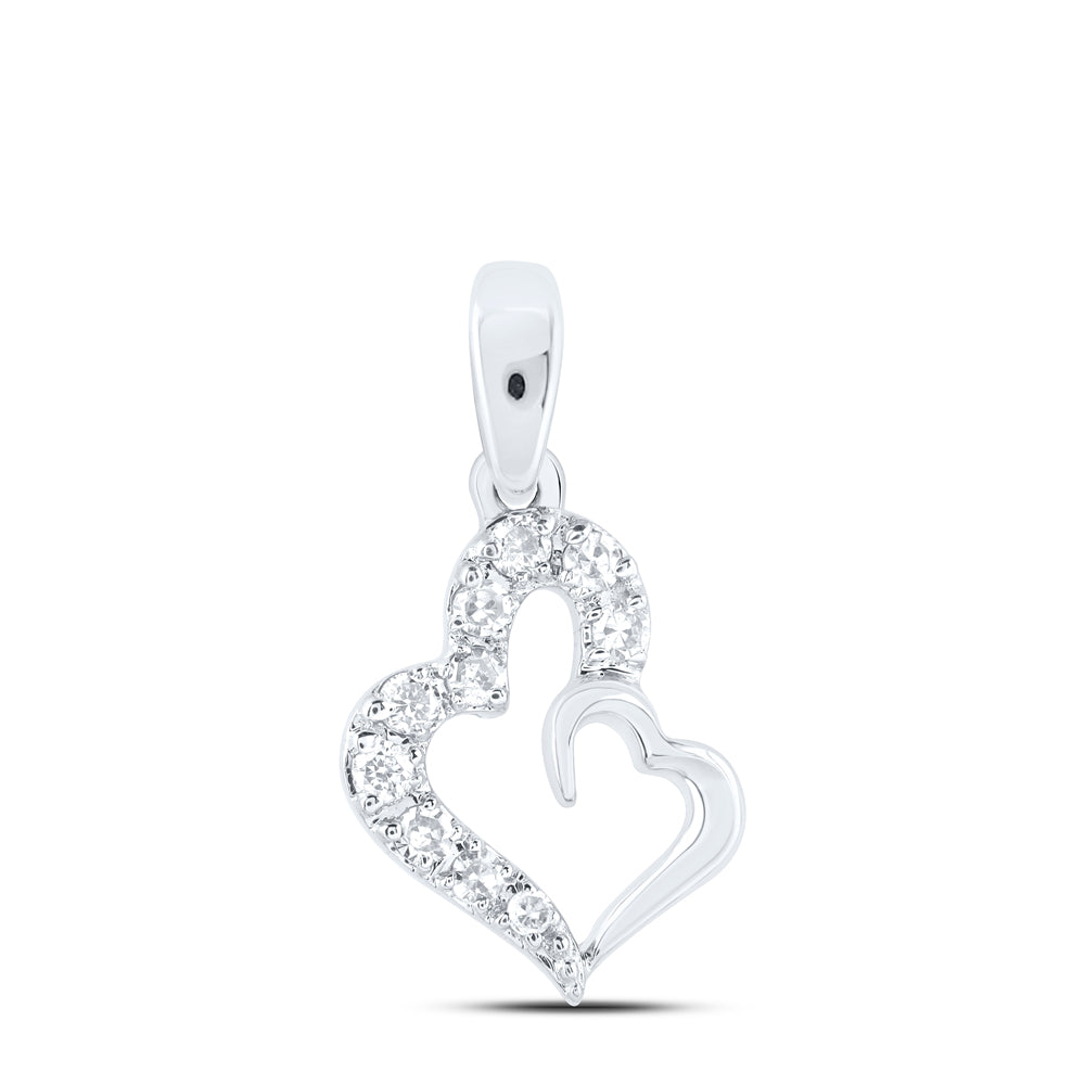 10kt Yellow Gold Diamond Heart Pendant
