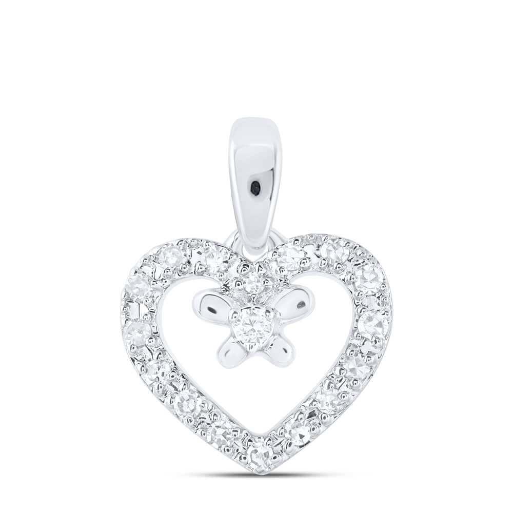 10kt Yellow Gold Diamond Heart Pendant