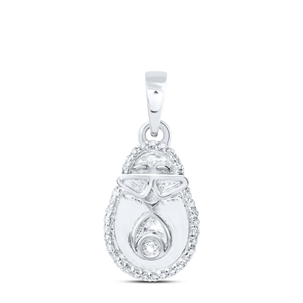 10kt Yellow Or White Or Rose Gold Diamond Avocado Pendant