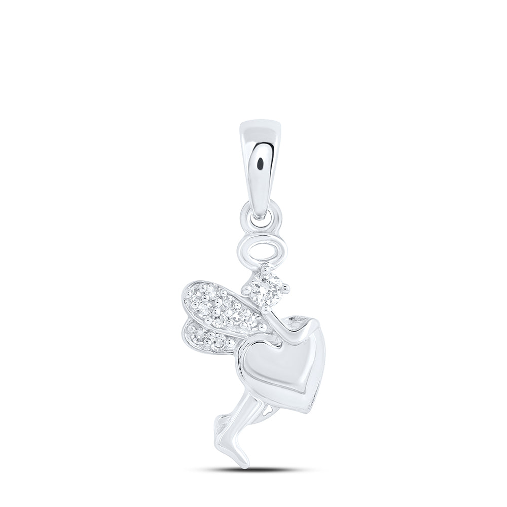 10kt Yellow Or White Gold Diamond Heart Pendant