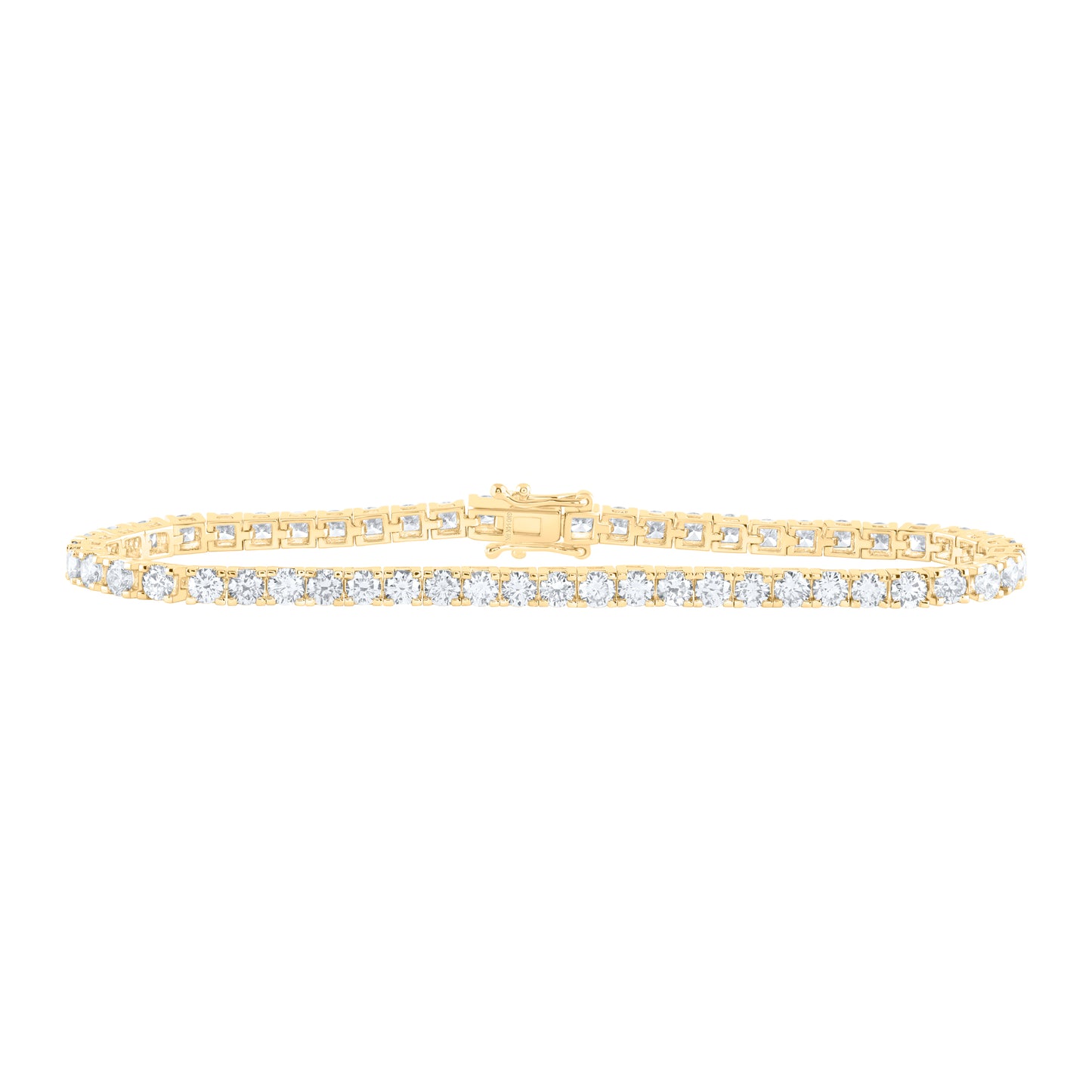 14kt Yellow Gold 6 Cttw Diamond Tennis Bracelet, Length: 7 Inch