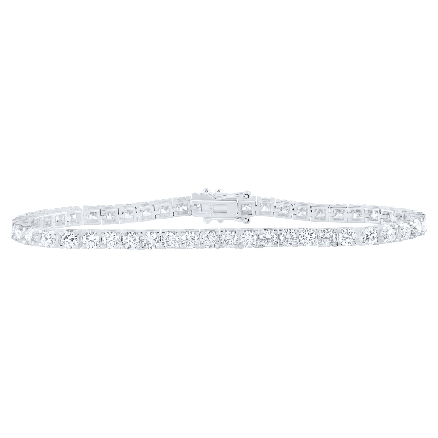 14kt White Gold 7 Cttw Diamond Tennis Bracelet, Length: 7 Inch