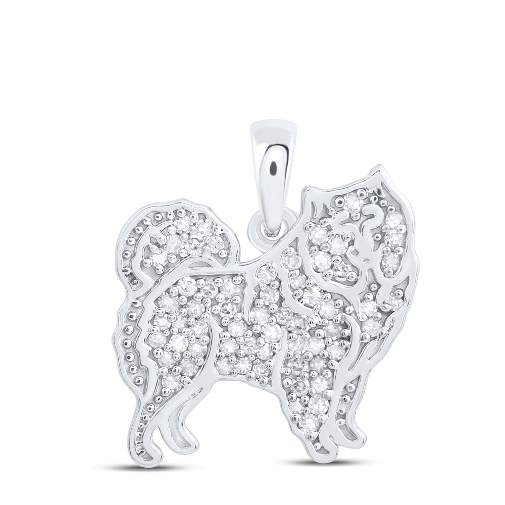 10kt Yellow Or White Or Rose Gold Diamond Bull Dog Pendant