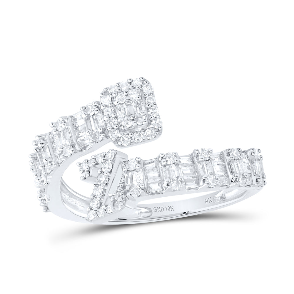 10kt Yellow Or White Or Rose Gold Natural Diamond Fashion Initial Ladies Cuff Wedding Engagement Anniversary Ring