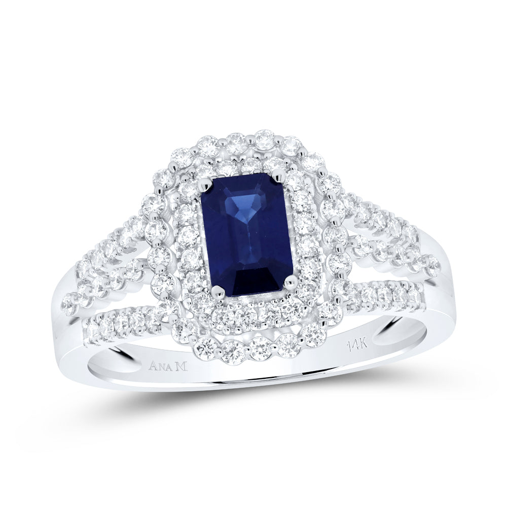 14kt Yellow Or White Or Rose Gold Natural Diamond Ana M 6x4mm Em Ruby Natural Gem Wedding Engagement Anniversary Ring