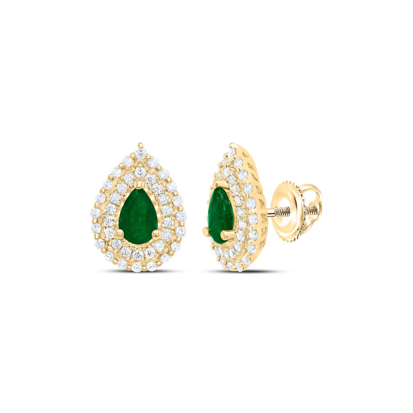 14kt Yellow Or White Or Rose Gold Natural Diamond Ana M 6x4mm Pear Ruby Natural Gem Earring