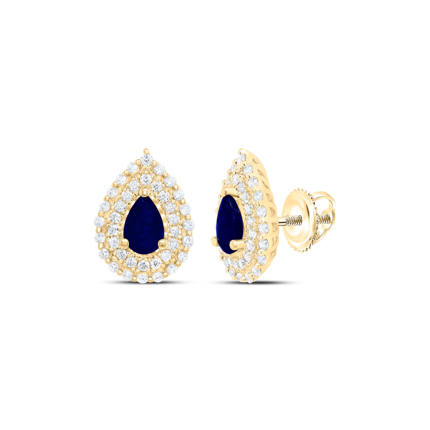 14kt Yellow Or White Or Rose Gold Natural Diamond Ana M 6x4mm Pear Ruby Natural Gem Earring