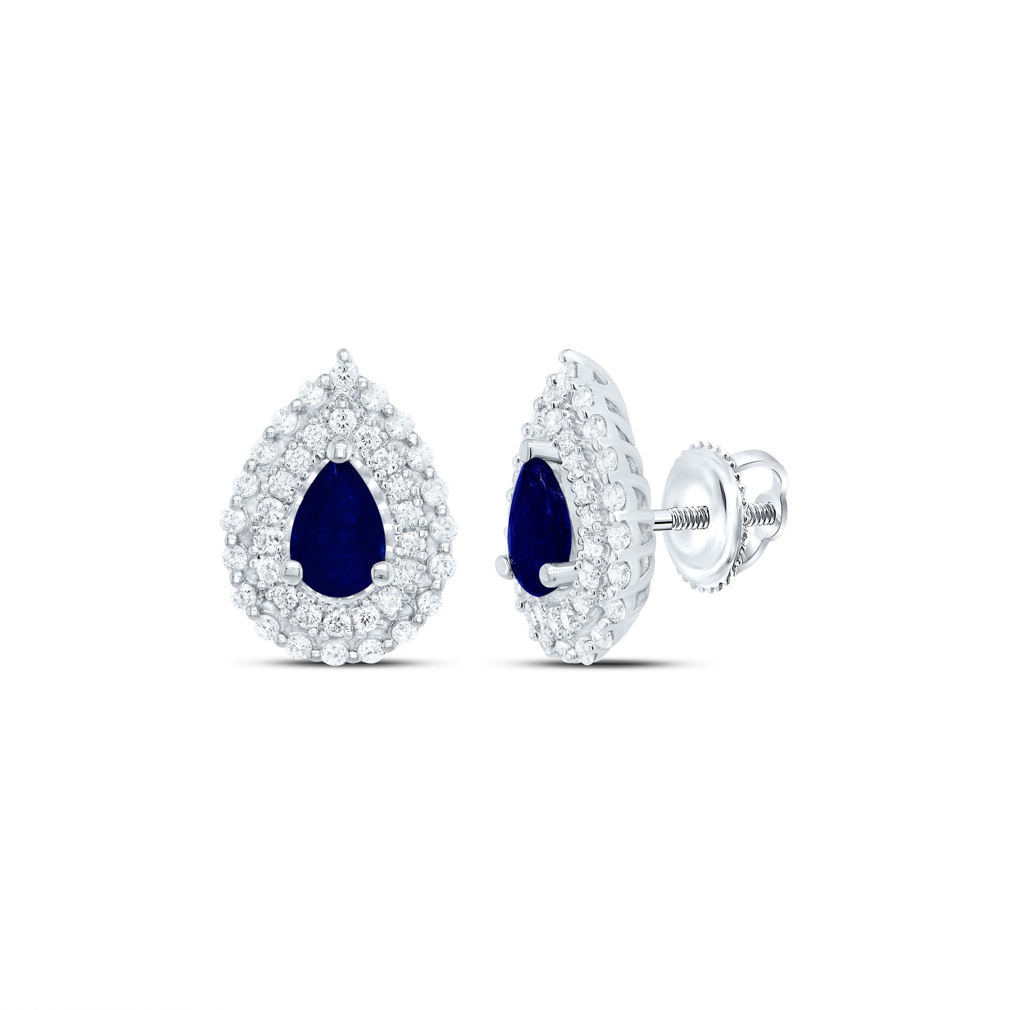 14kt Yellow Or White Or Rose Gold Natural Diamond Ana M 6x4mm Pear Ruby Natural Gem Earring