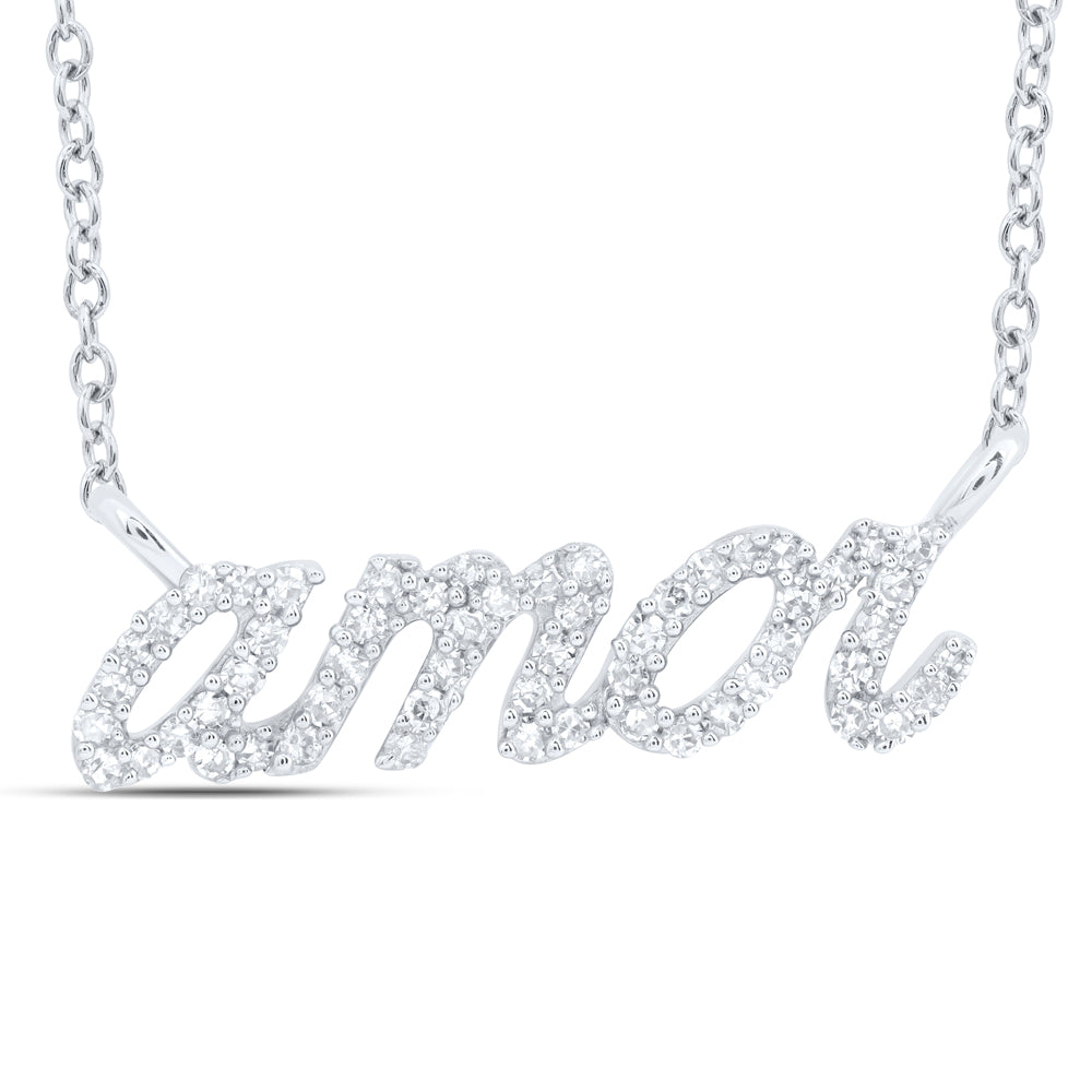 10kt Yellow Or White Gold Natural Diamond Necklace, Length: 18 Inch